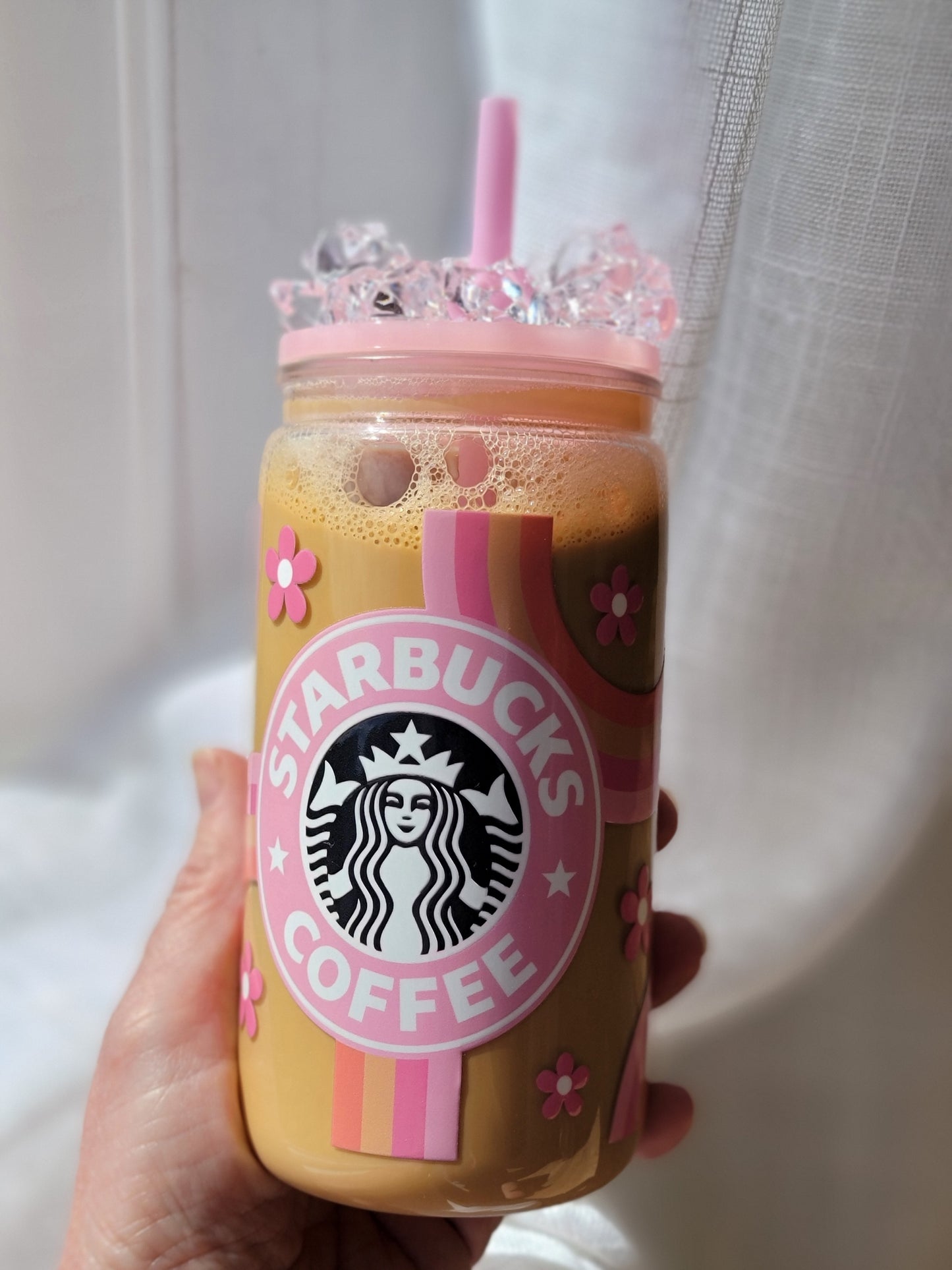 Coffee acrylic snowglobe 16oz cup