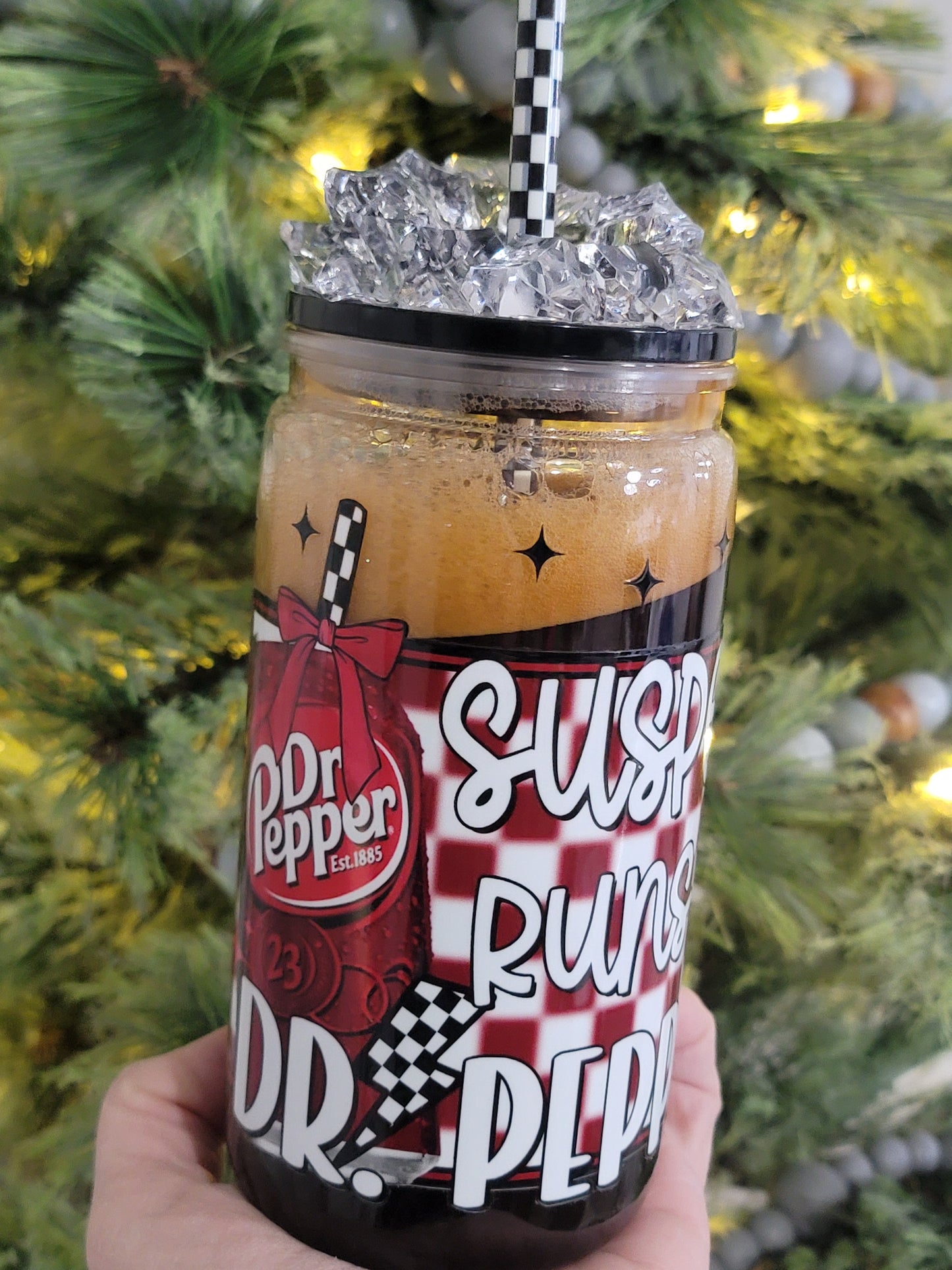 Pre-made 16oz acrylic Dr. Pepper