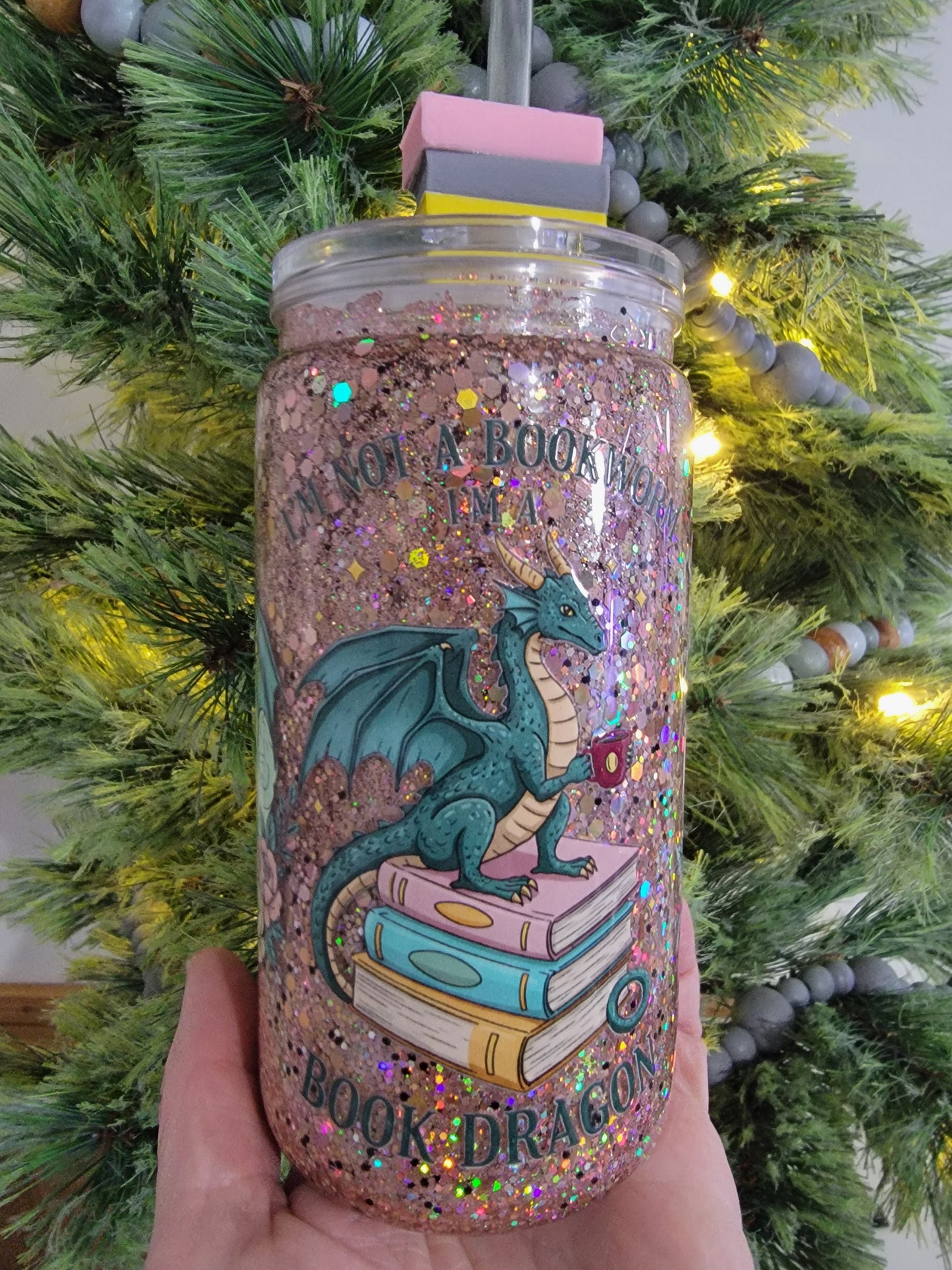 Pre-made Acrylic dragon book cup