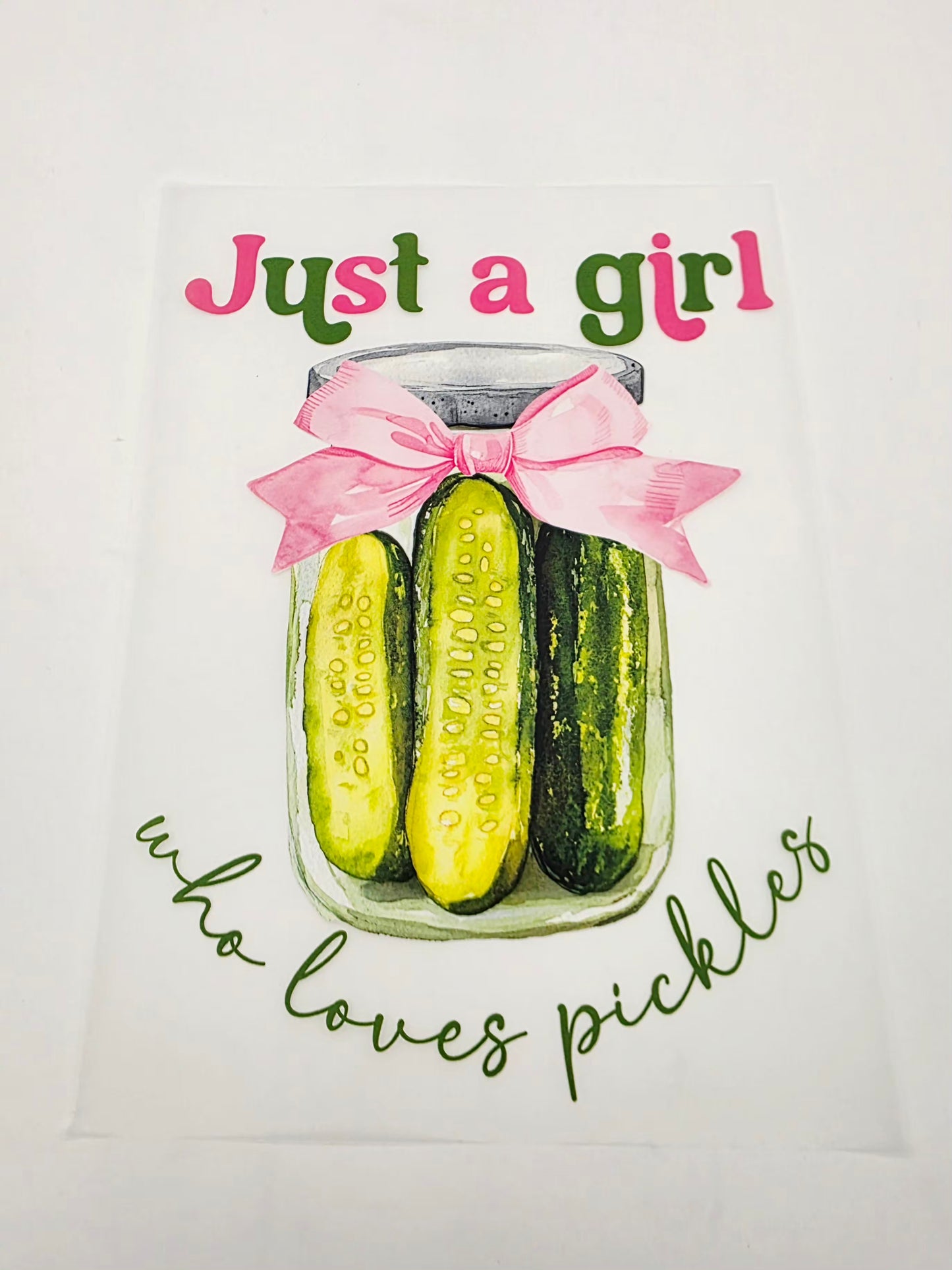 Just a girl who loves pickles shirt design