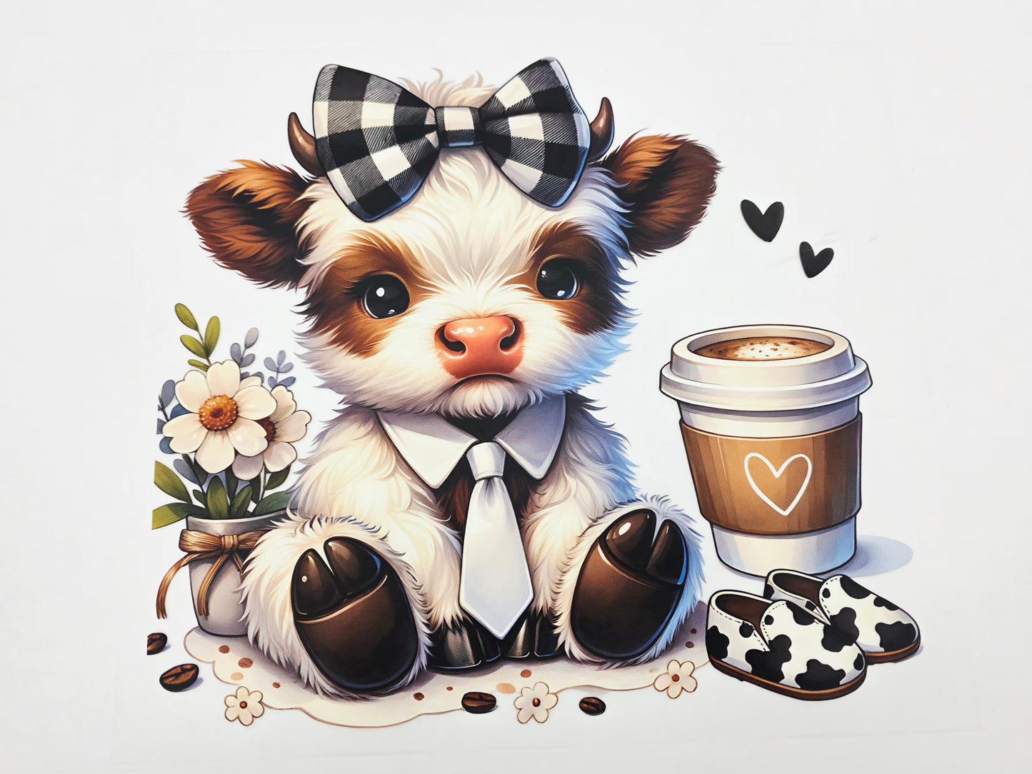 Coffee cow shirt design