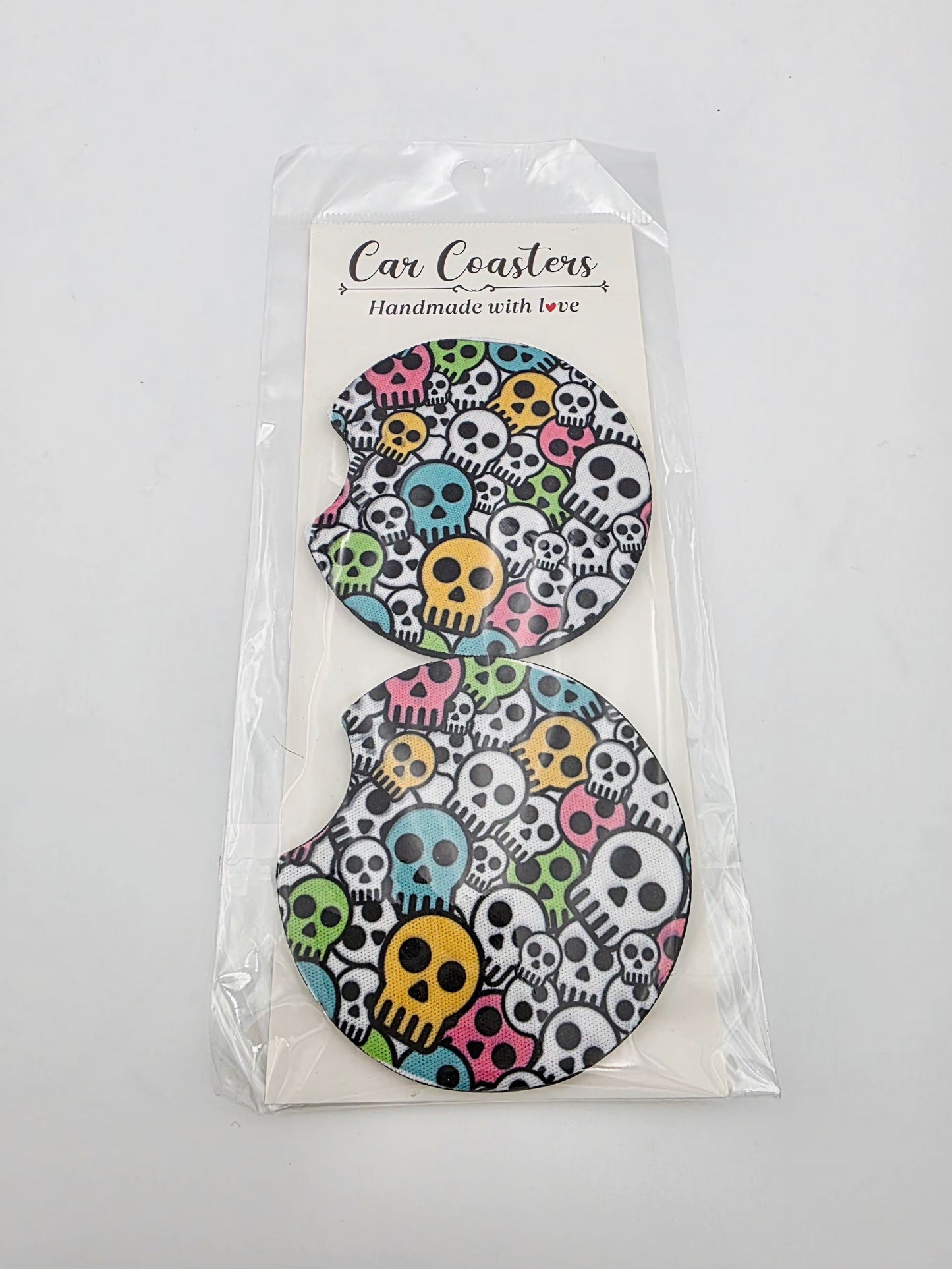 Car coasters. Skulls
