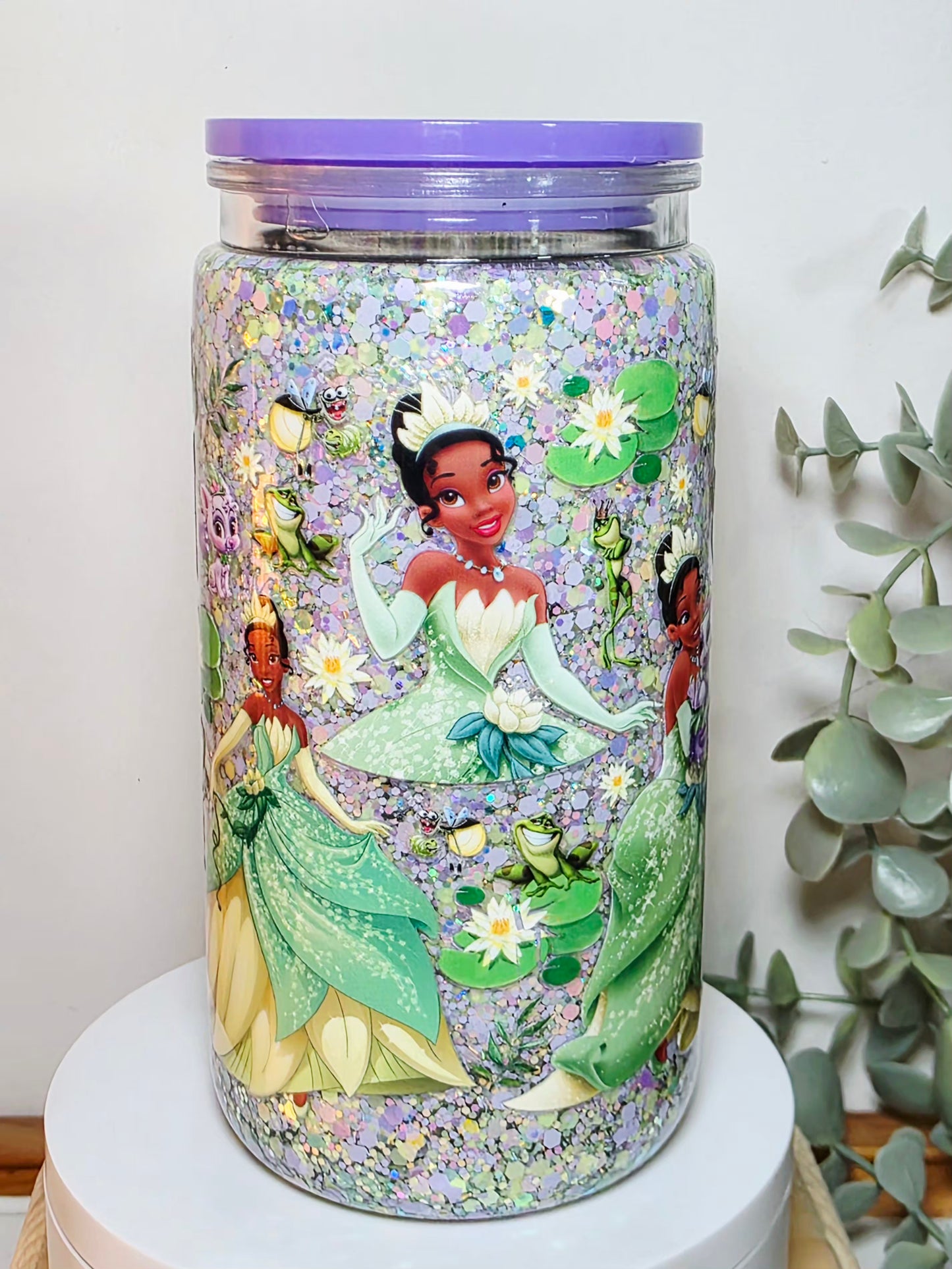 Pre-made 16oz acrylic snowglobe