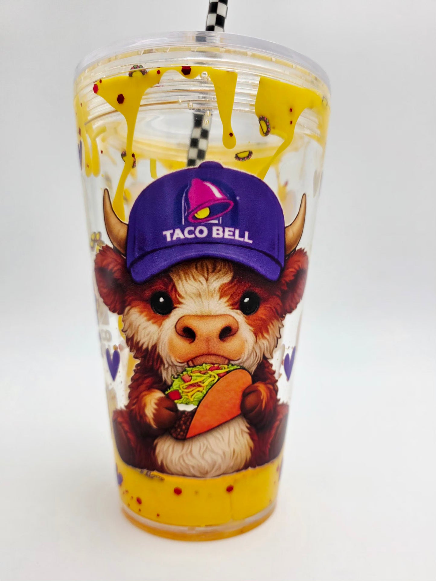 16oz acrylic snowglobe tumbler
