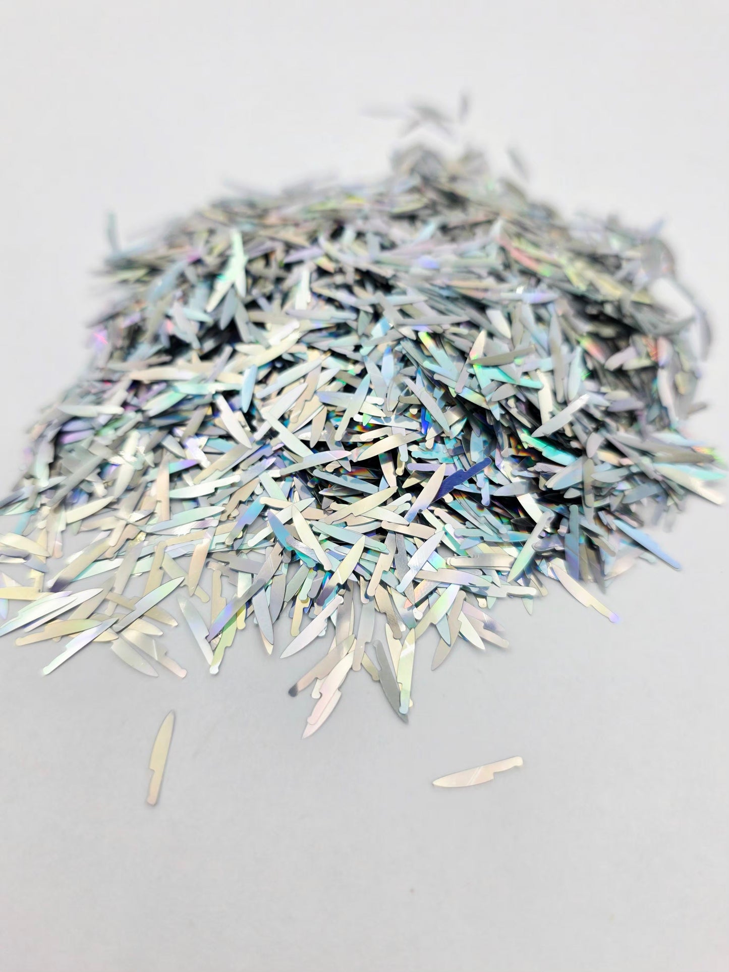 Silver knife Shape Glitter
