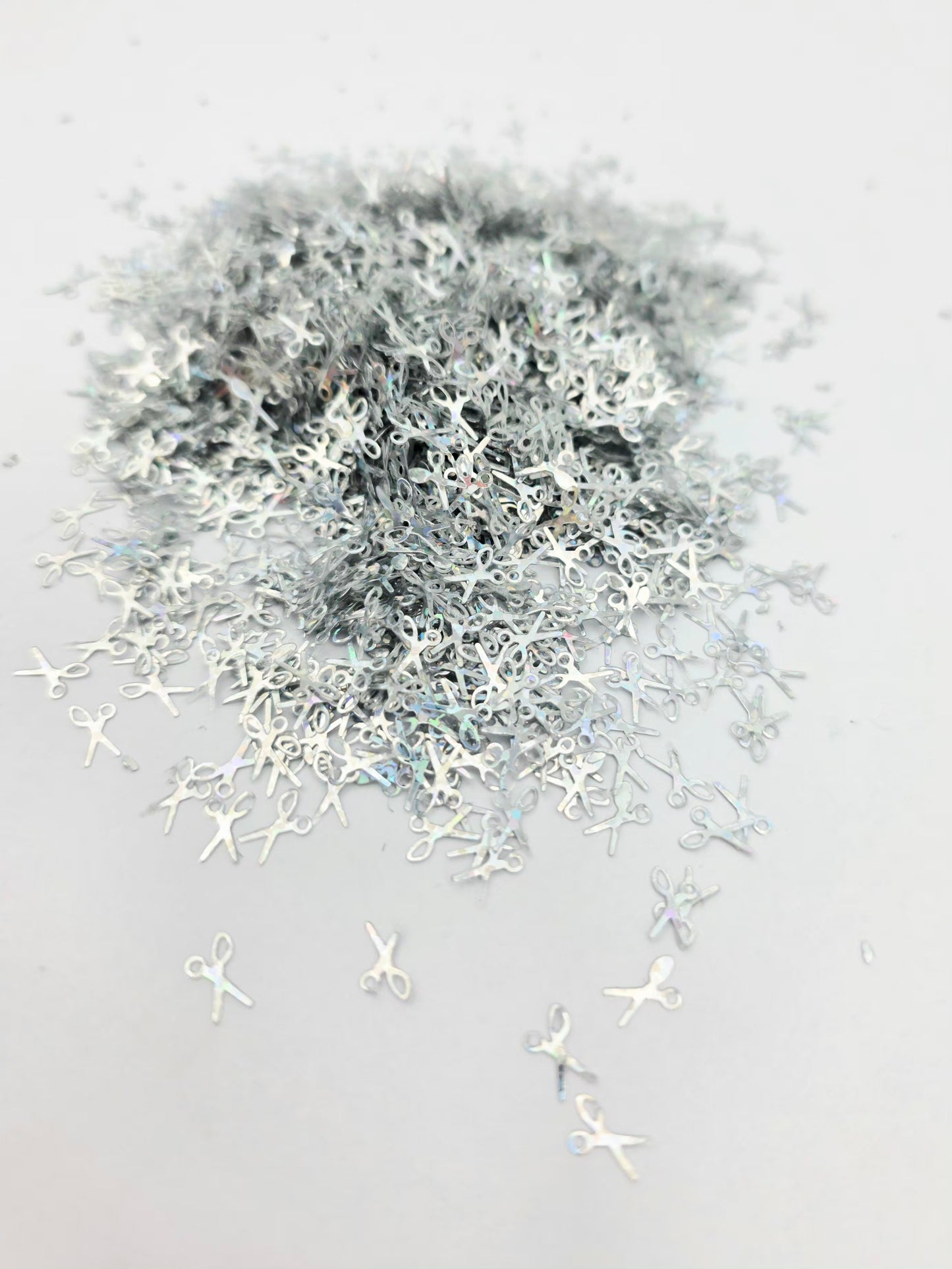 Silver Scissors Shape Glitter