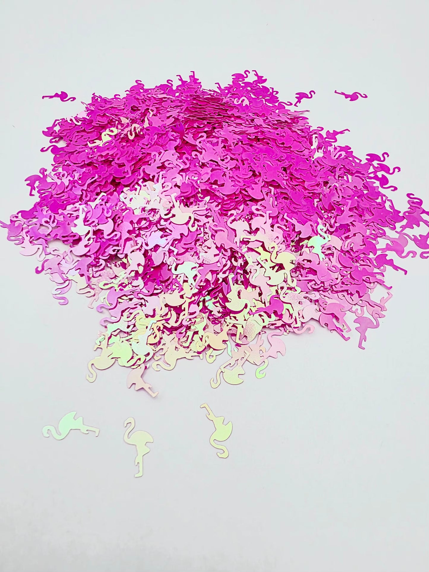 Pink Flamingo Shape Glitter