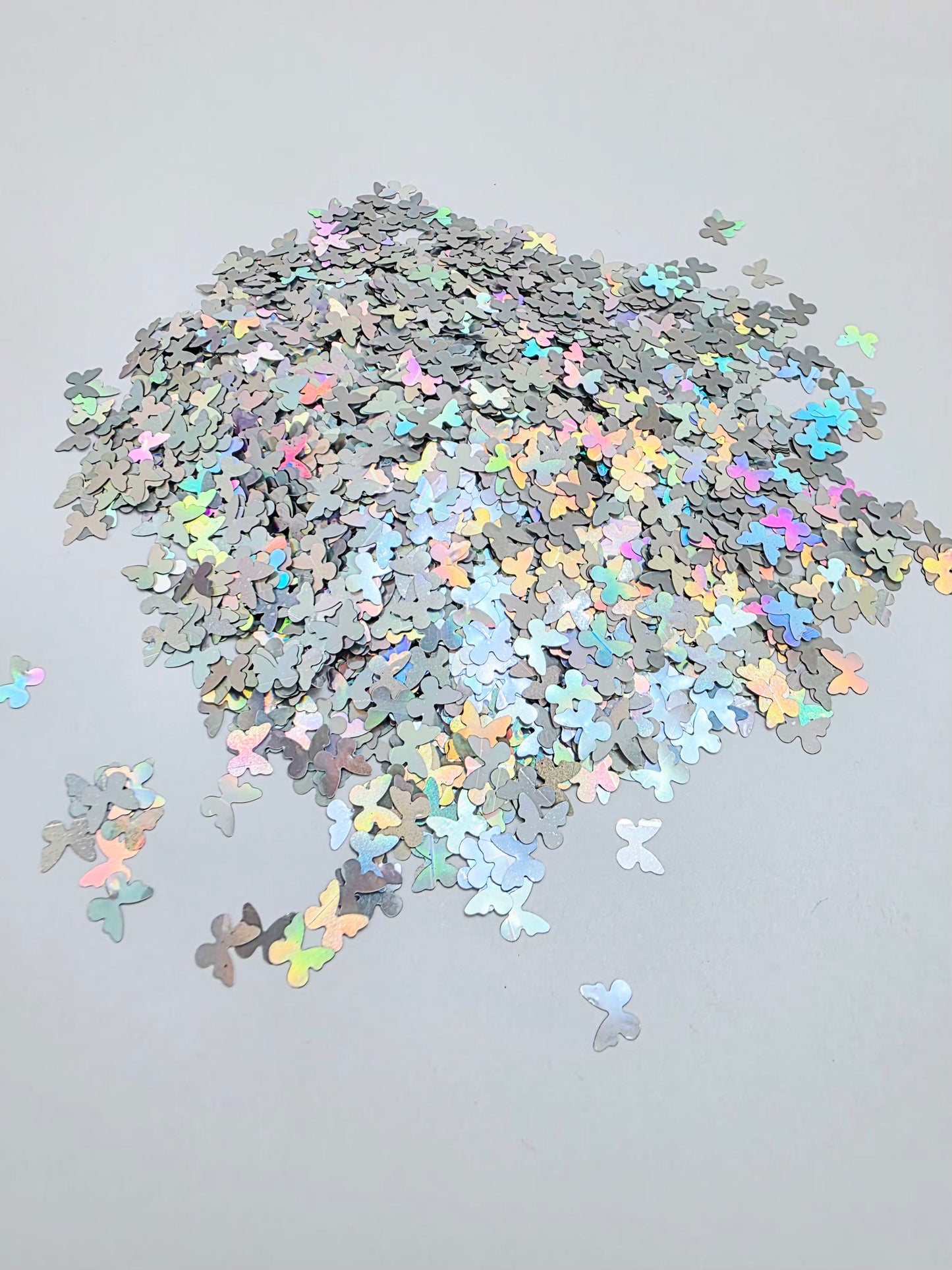 Silver Butterfly Shape Glitter