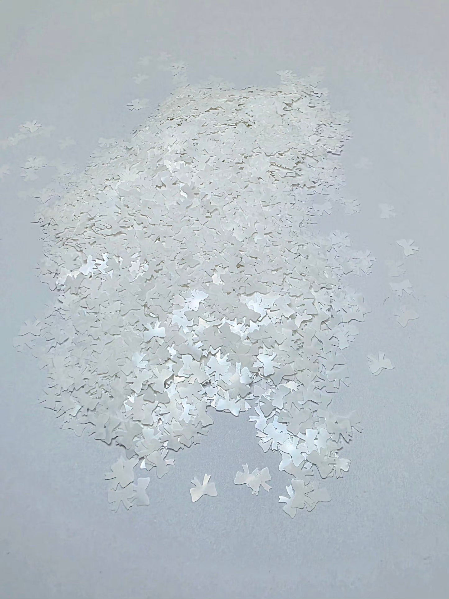 White Bow Shape Glitter