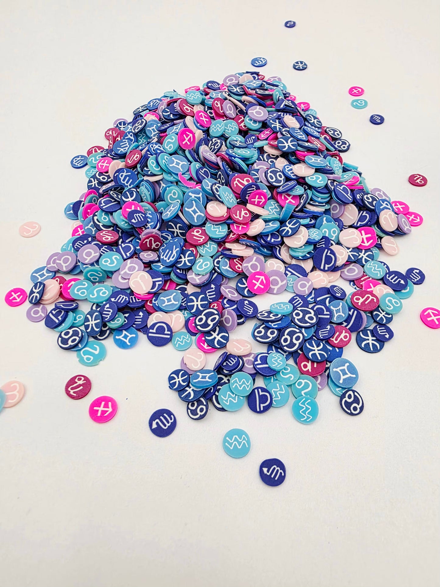 Zodiac Polymer Clay slices
