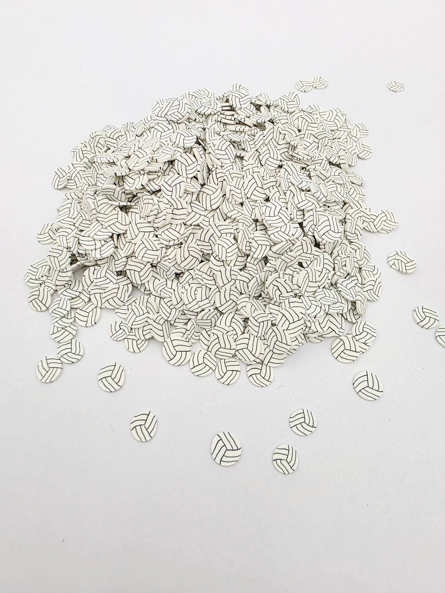 Volleyball Polymer Clay slices