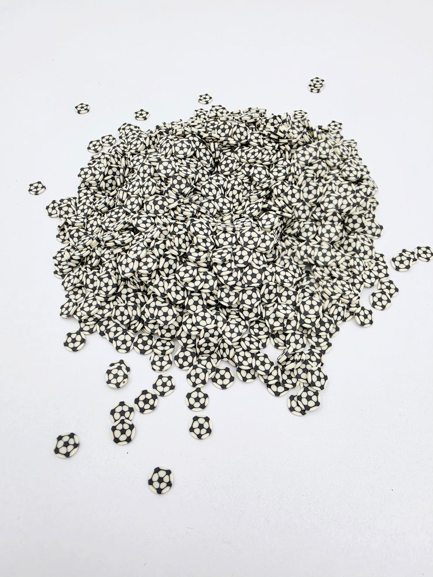 Soccer ball Polymer Clay slicess