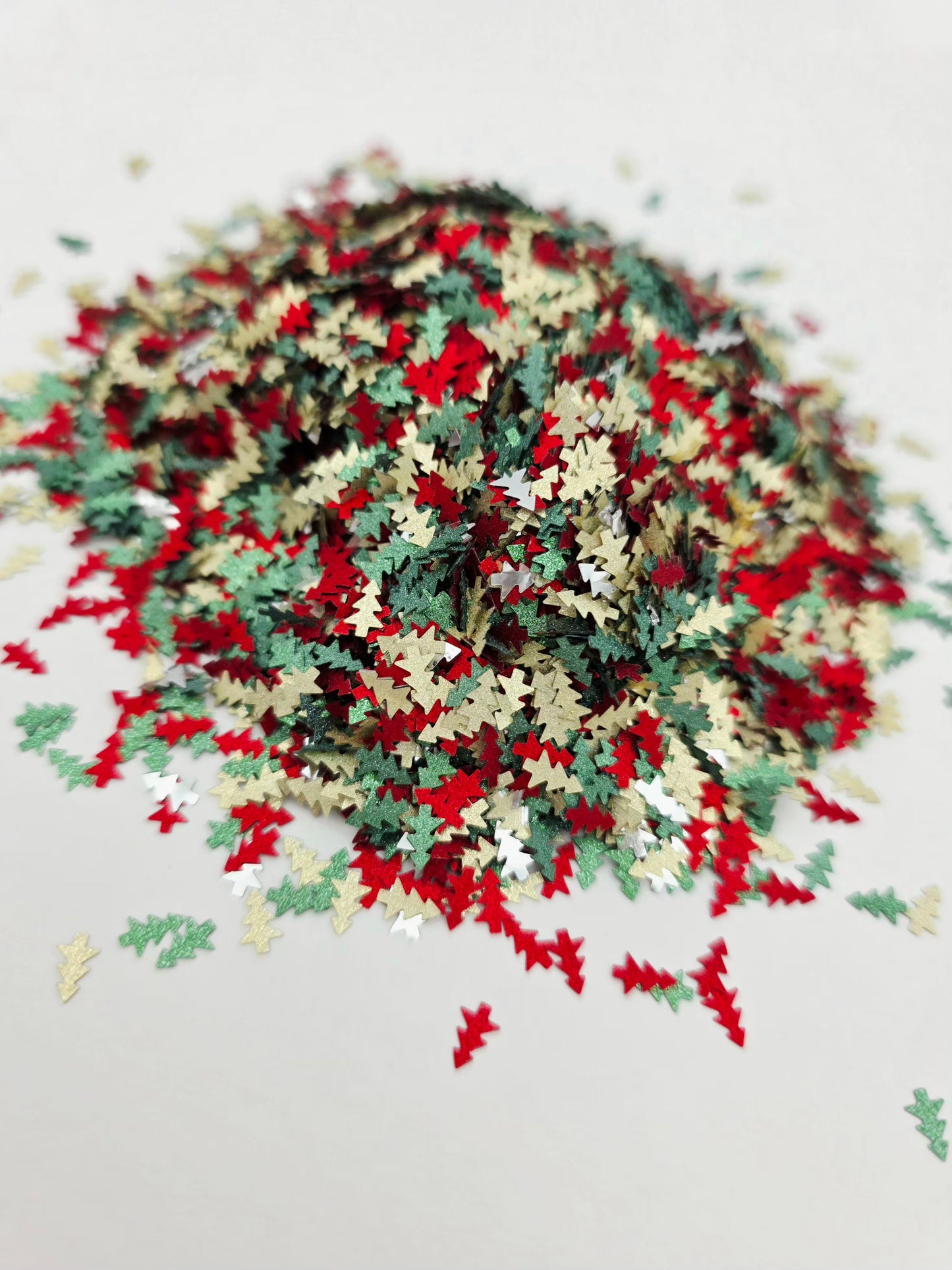 Colored christmas tree Shape Glitter