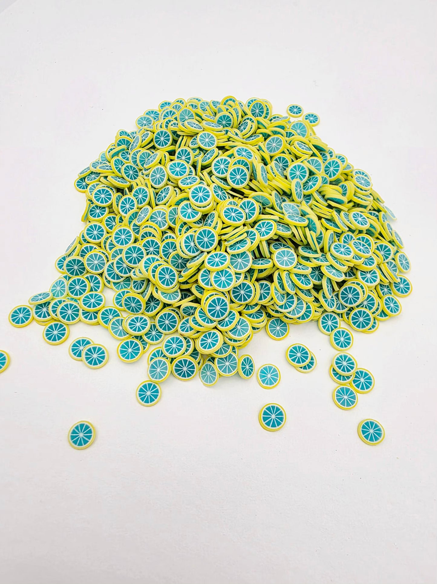 Lime Polymer Clay slices