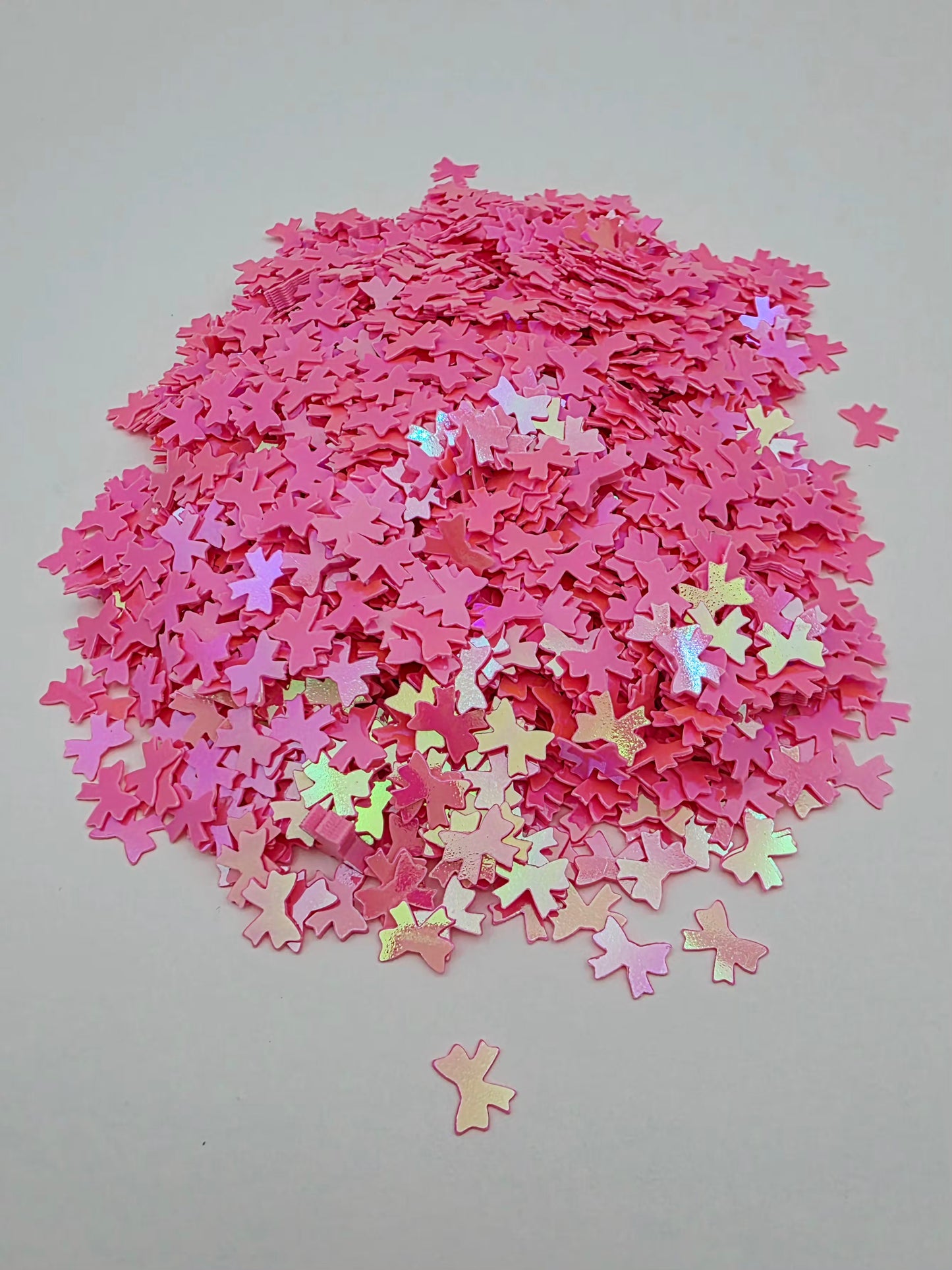 Dark Pink Bow Shape Glitter