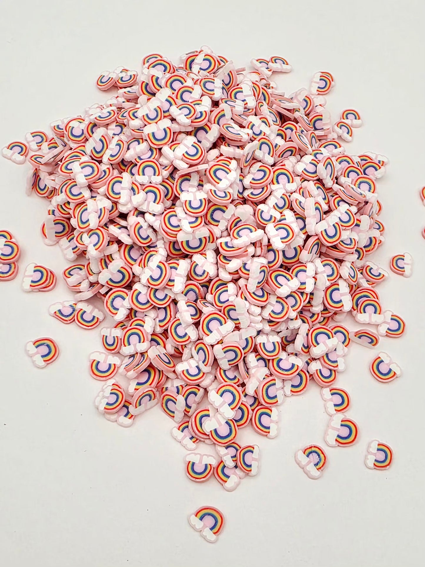 Rainbow Polymer Clay slices
