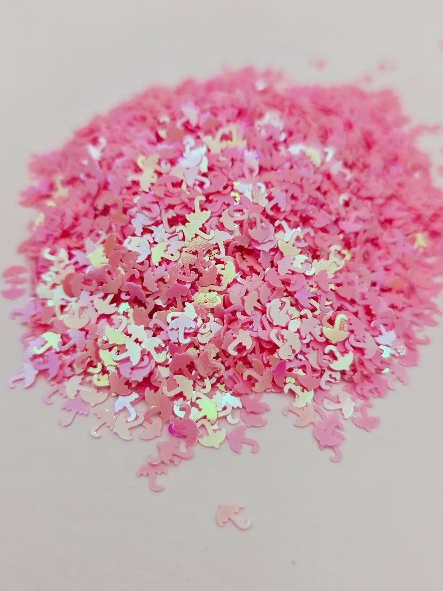 Pink Umbrella Shape Glitter