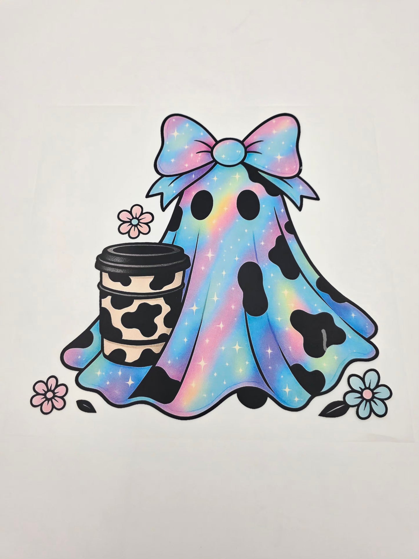 Colorful ghost shirt design