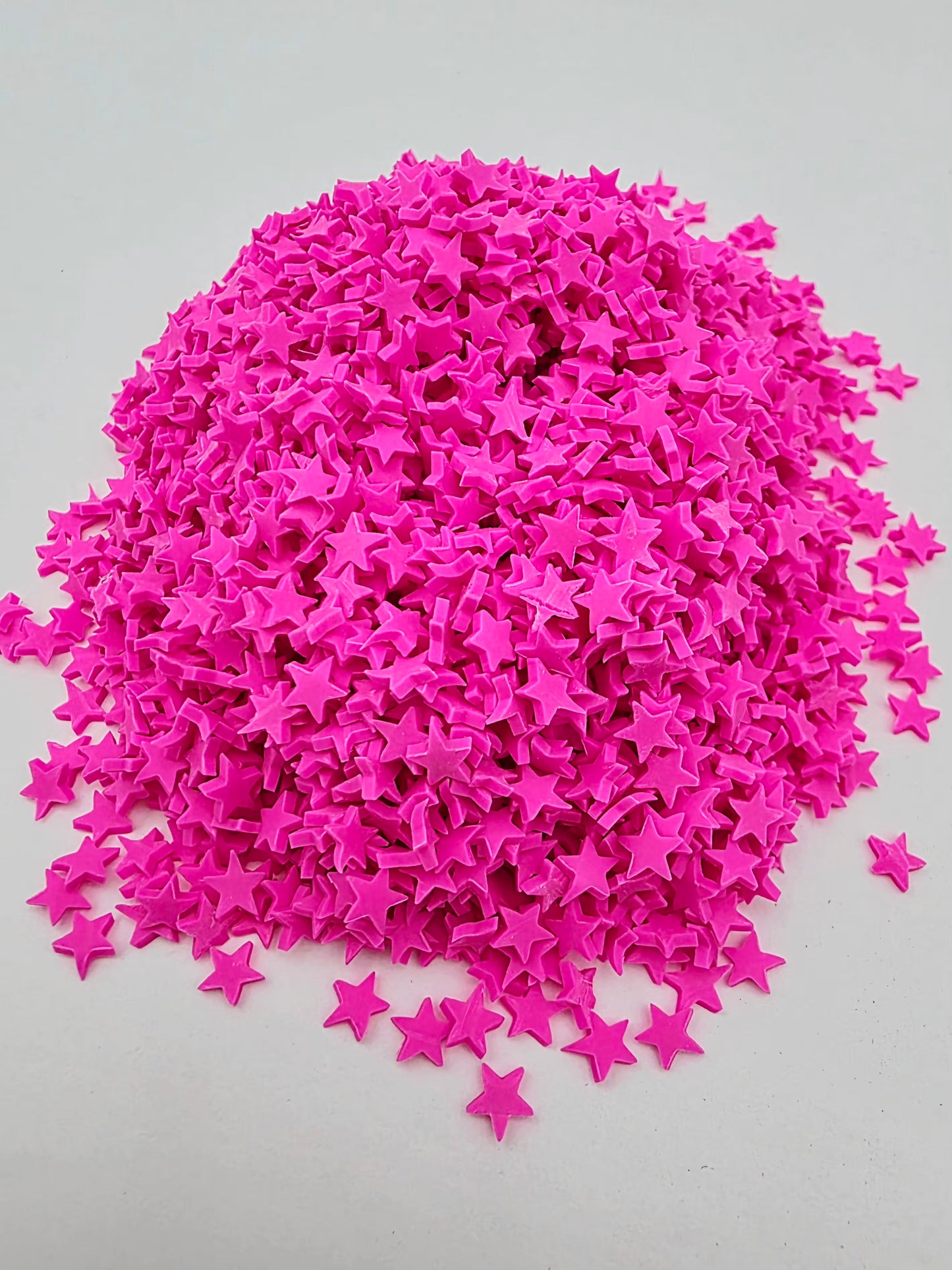 Pink star Polymer Clay slices