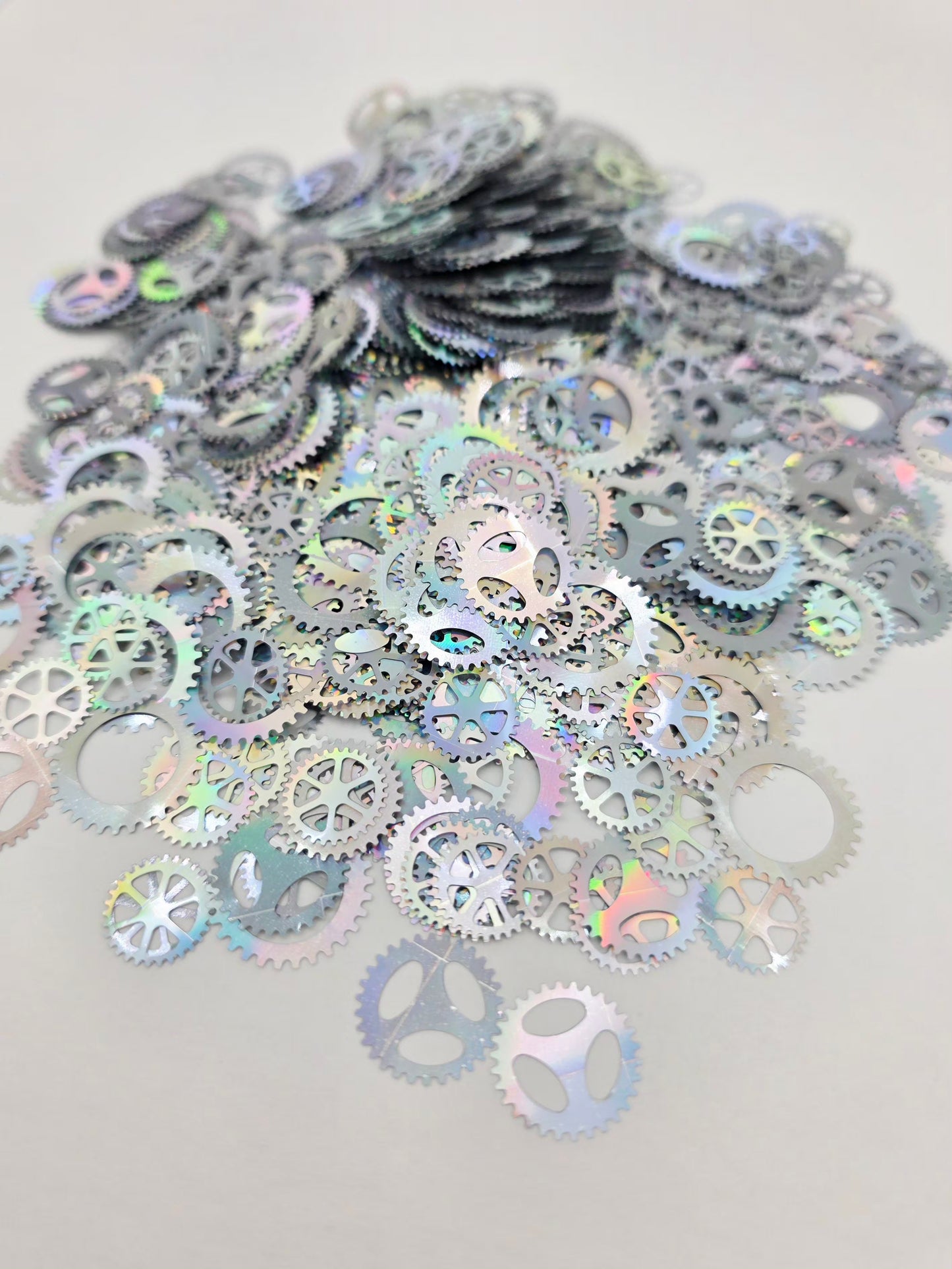 Silver Gear Shape Glitter