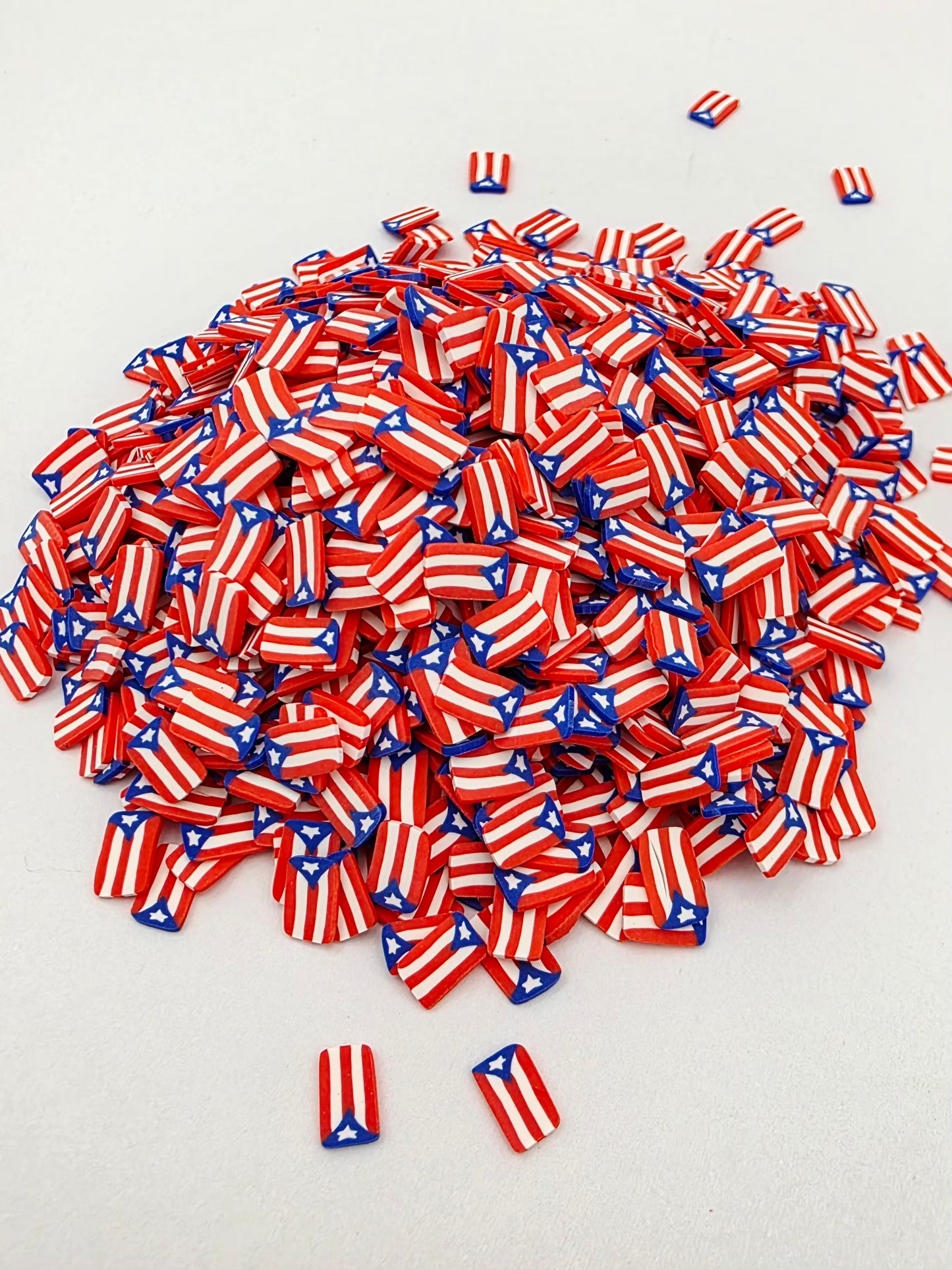 Puerto Rico Flag Polymer Clay Slices