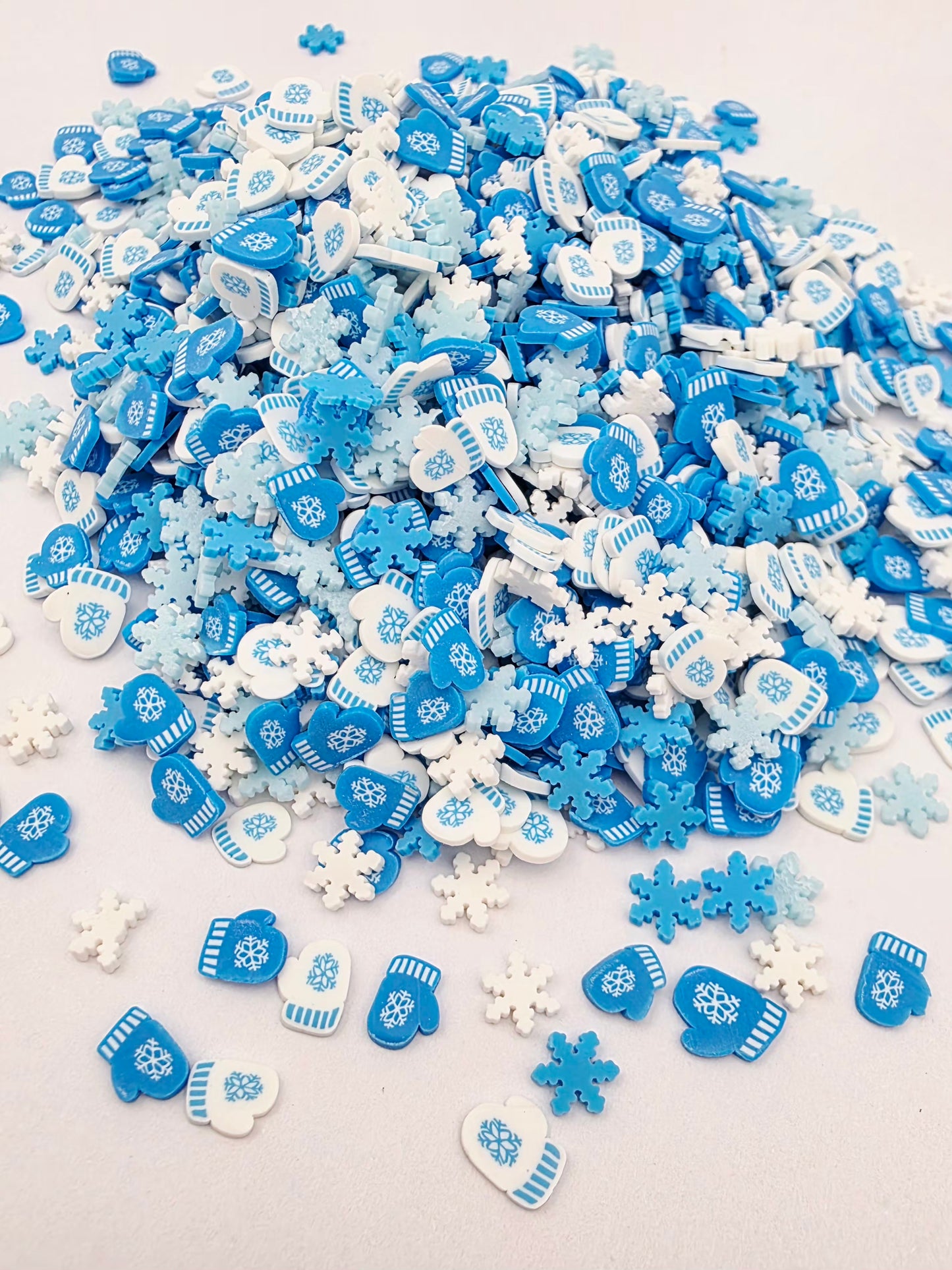 Winter Blue Polymer Clay Slices
