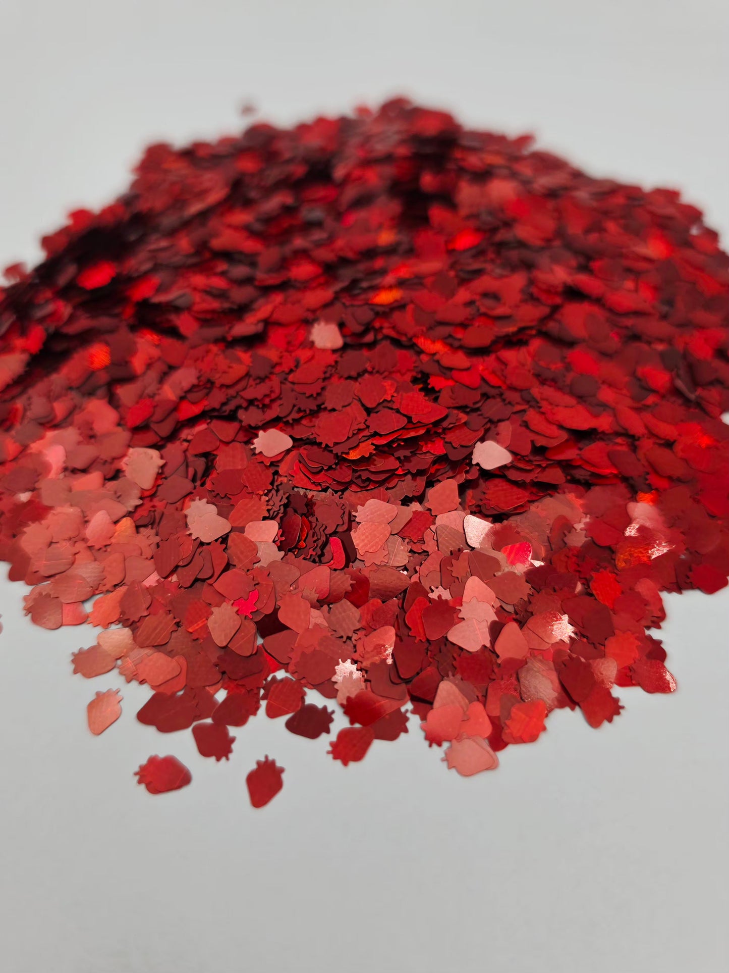Red Strawberry Shape Glitter