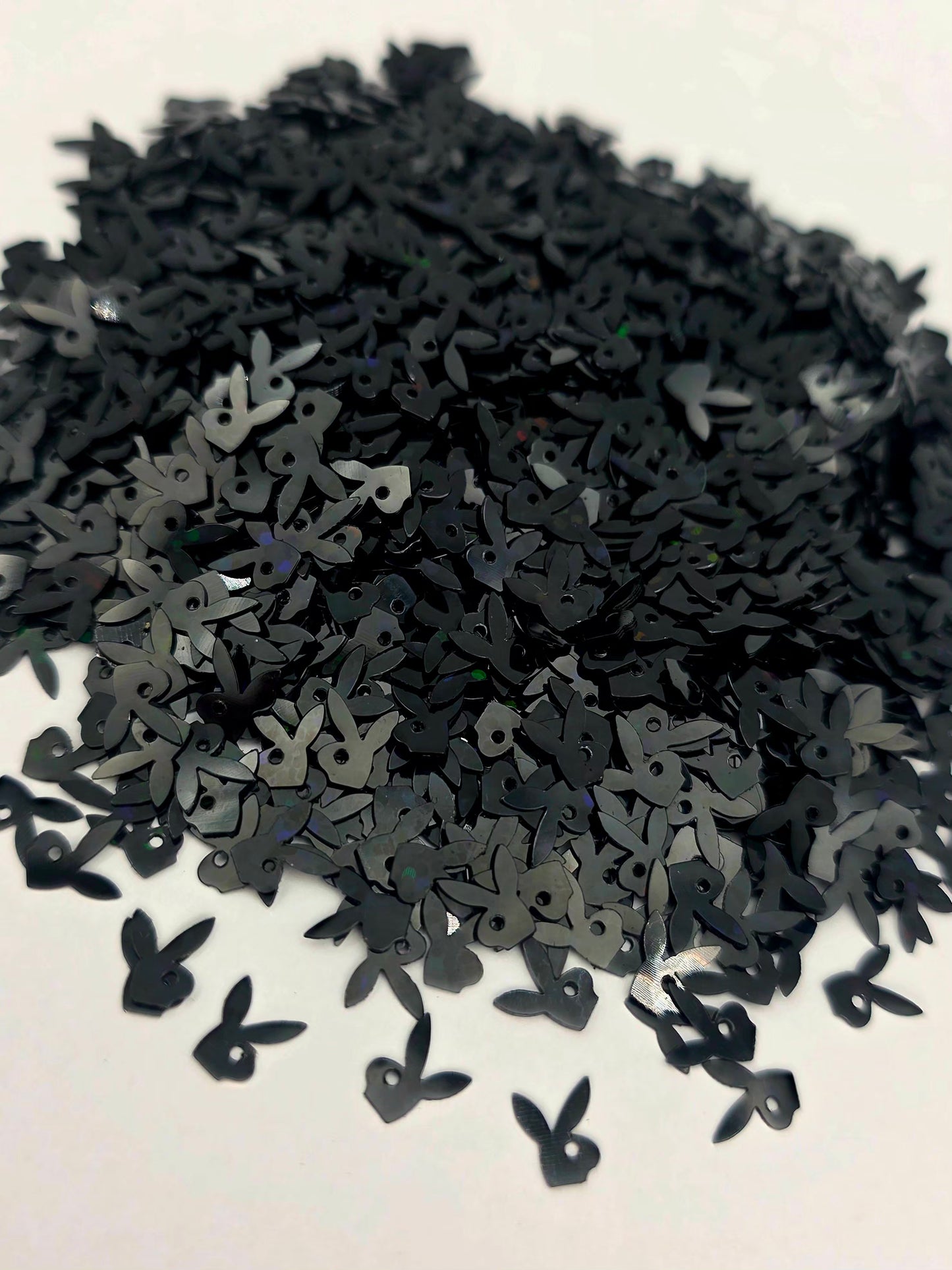 Black Playboy Bunny Shape Glitter