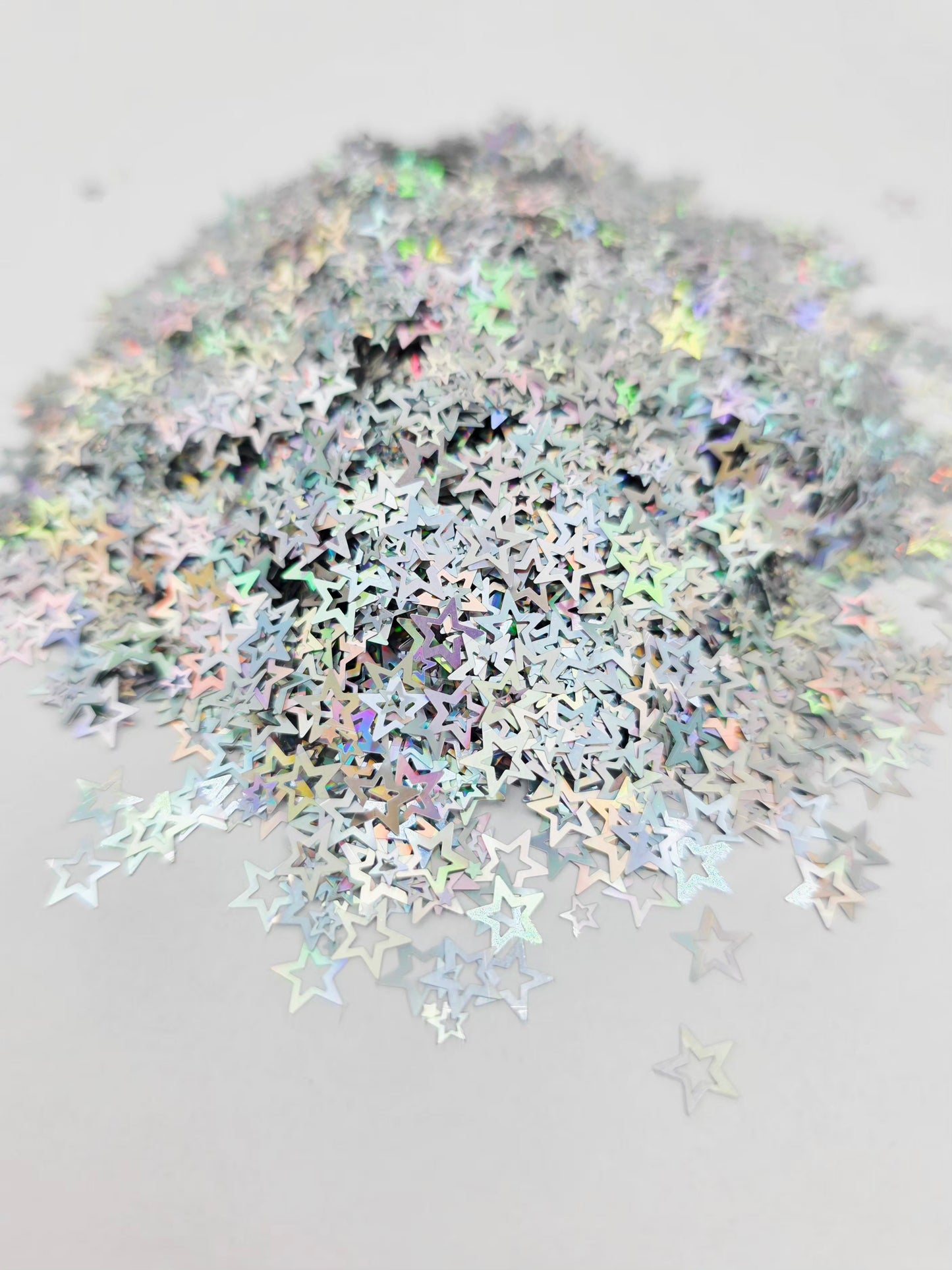 Silver Stars Shape Glitter