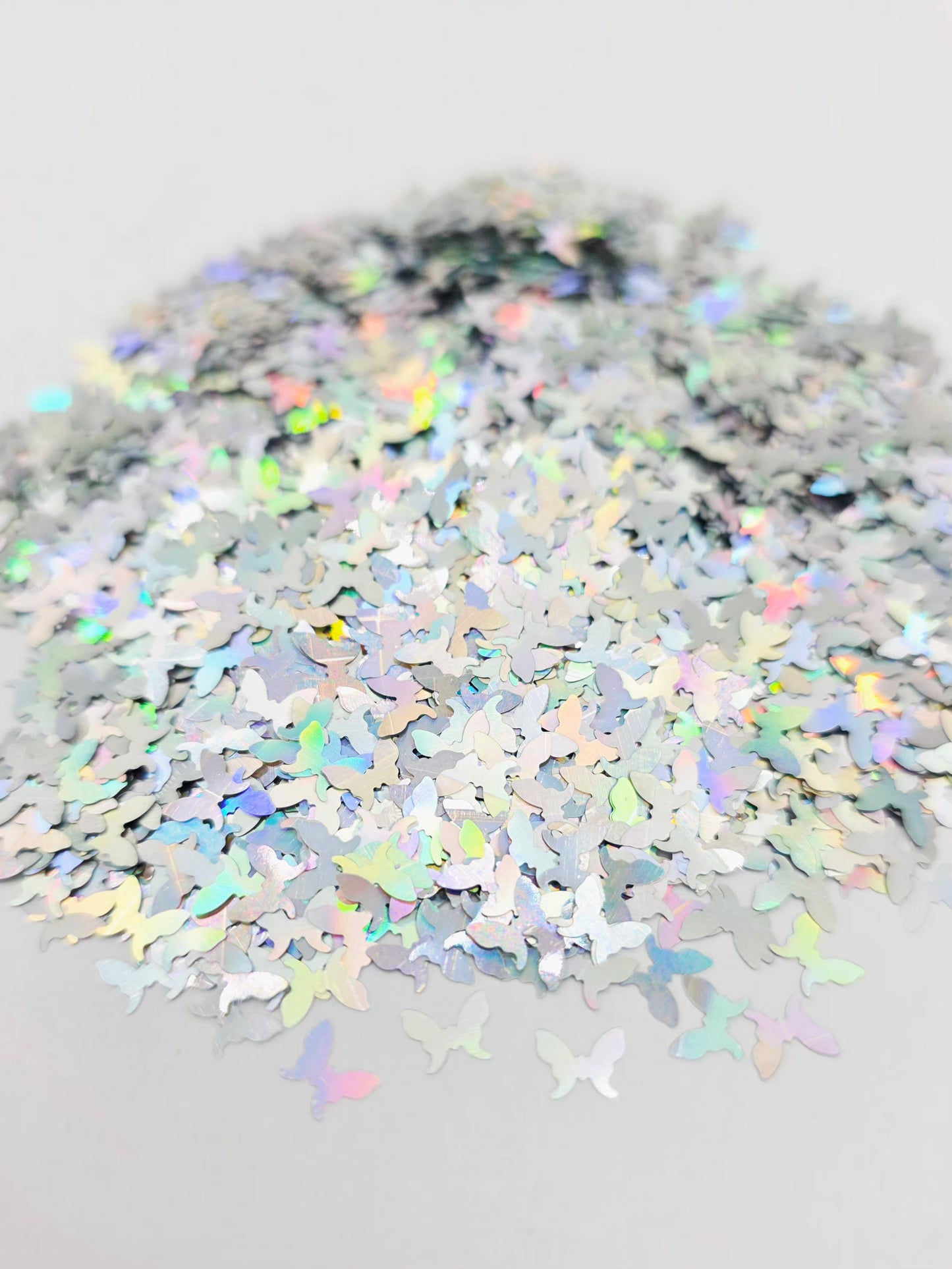 Silver Butterfly Shape Glitter