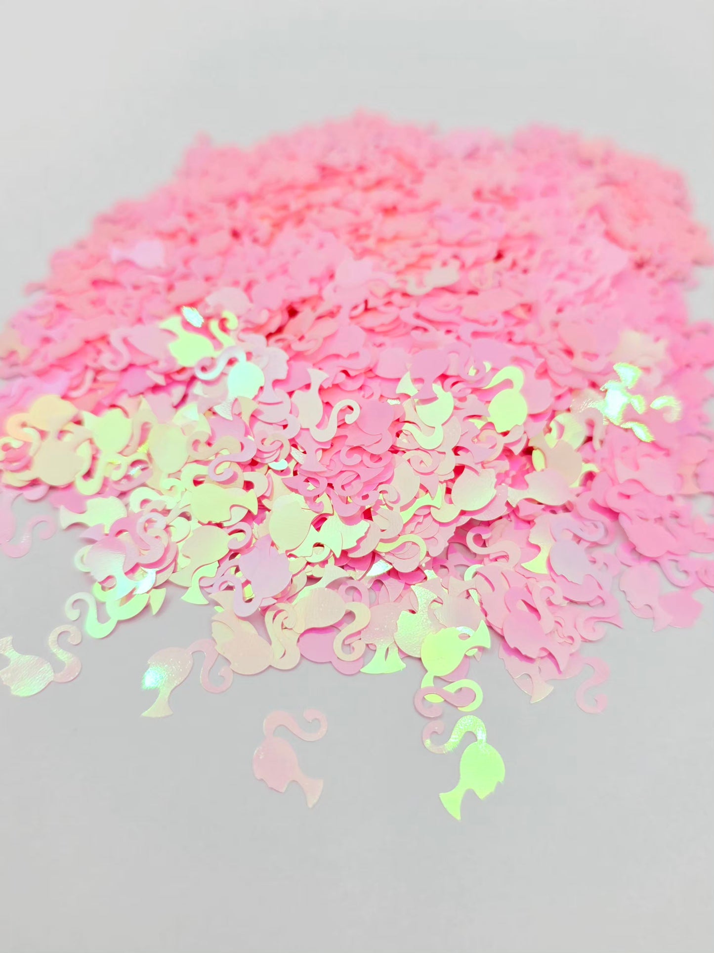 Light Pink Barbie Shape Glitter