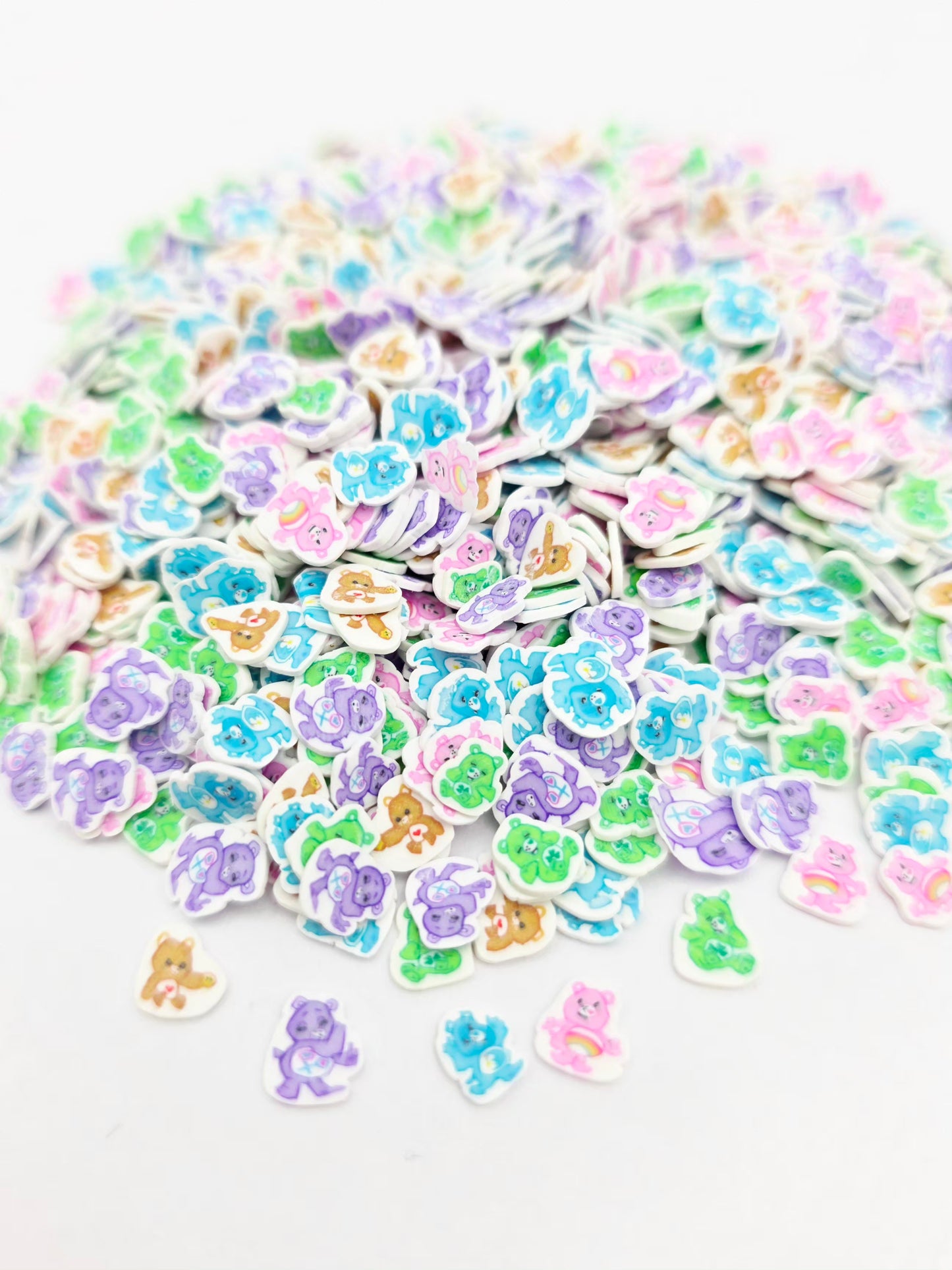 Care bear Polymer Clay slices