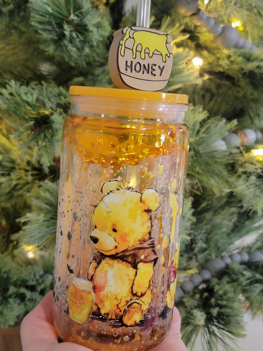 Pre-made 16oz acrylic pooh cup