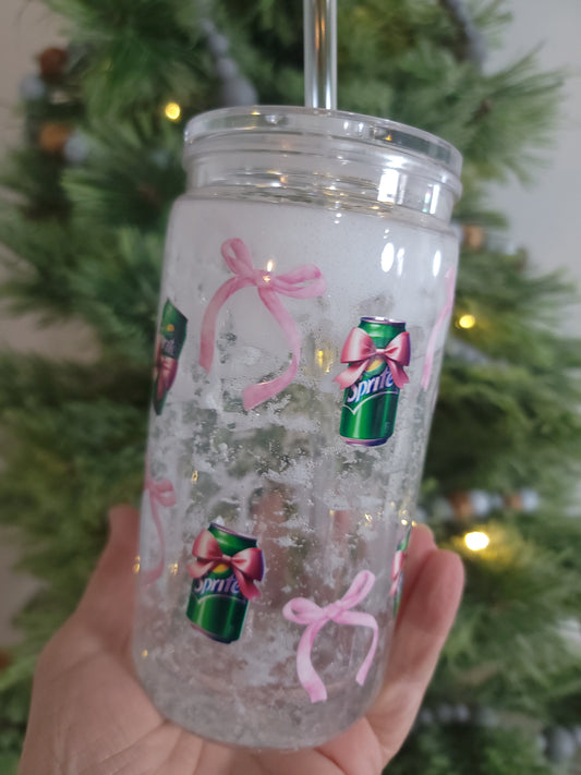 Pre-made 160z acrylic snowglobe