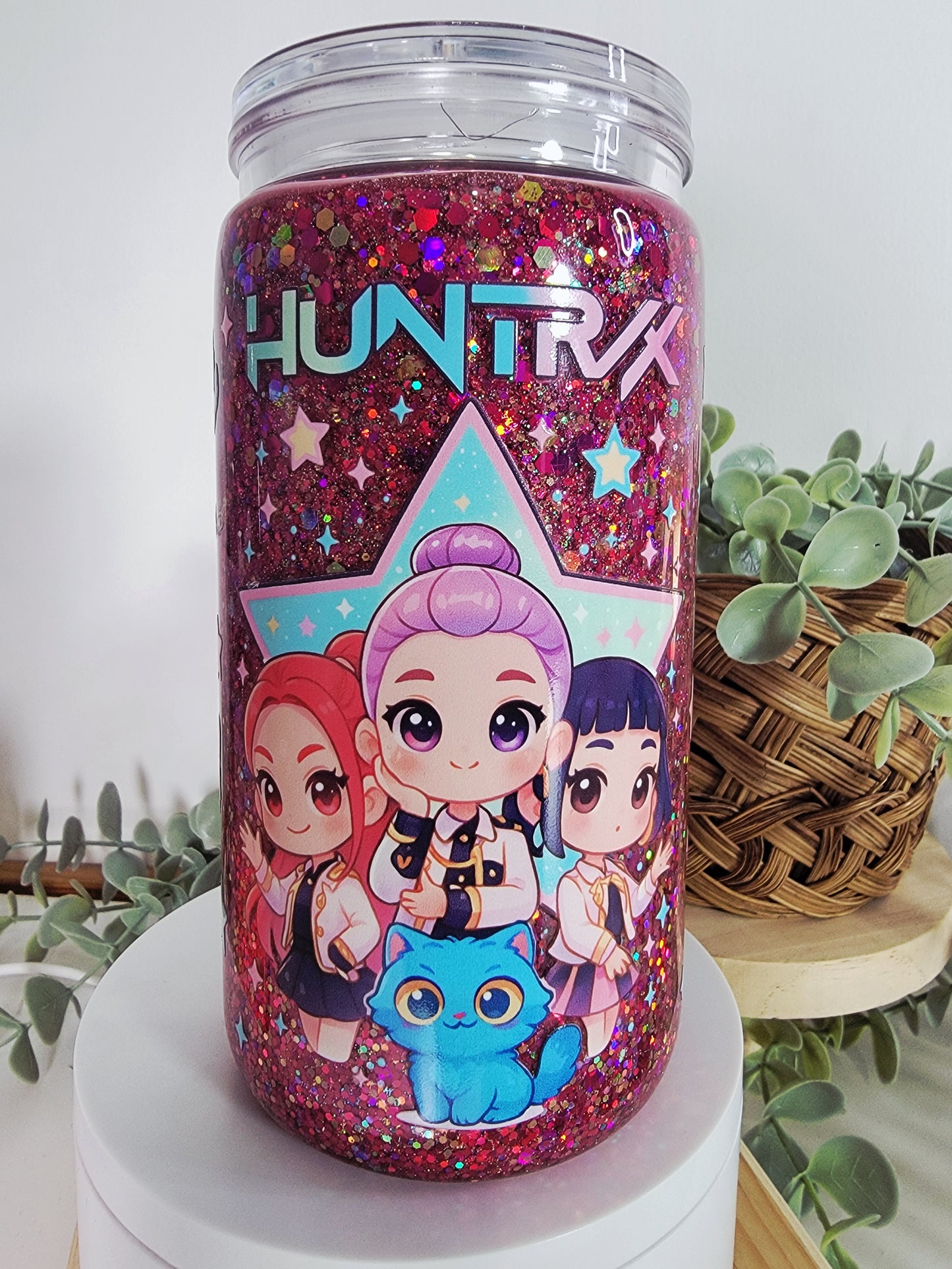 Pre-made 16oz acrylic snowglobe