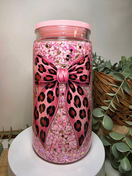 Pre-made 16oz acrylic snowglobe tumbler