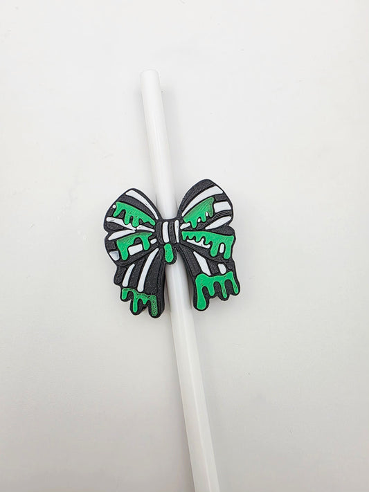 Beetlejuice bow strawtopper