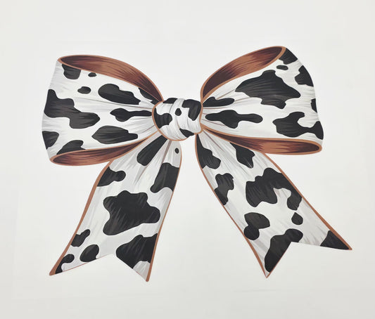 Cow print bow shirt design