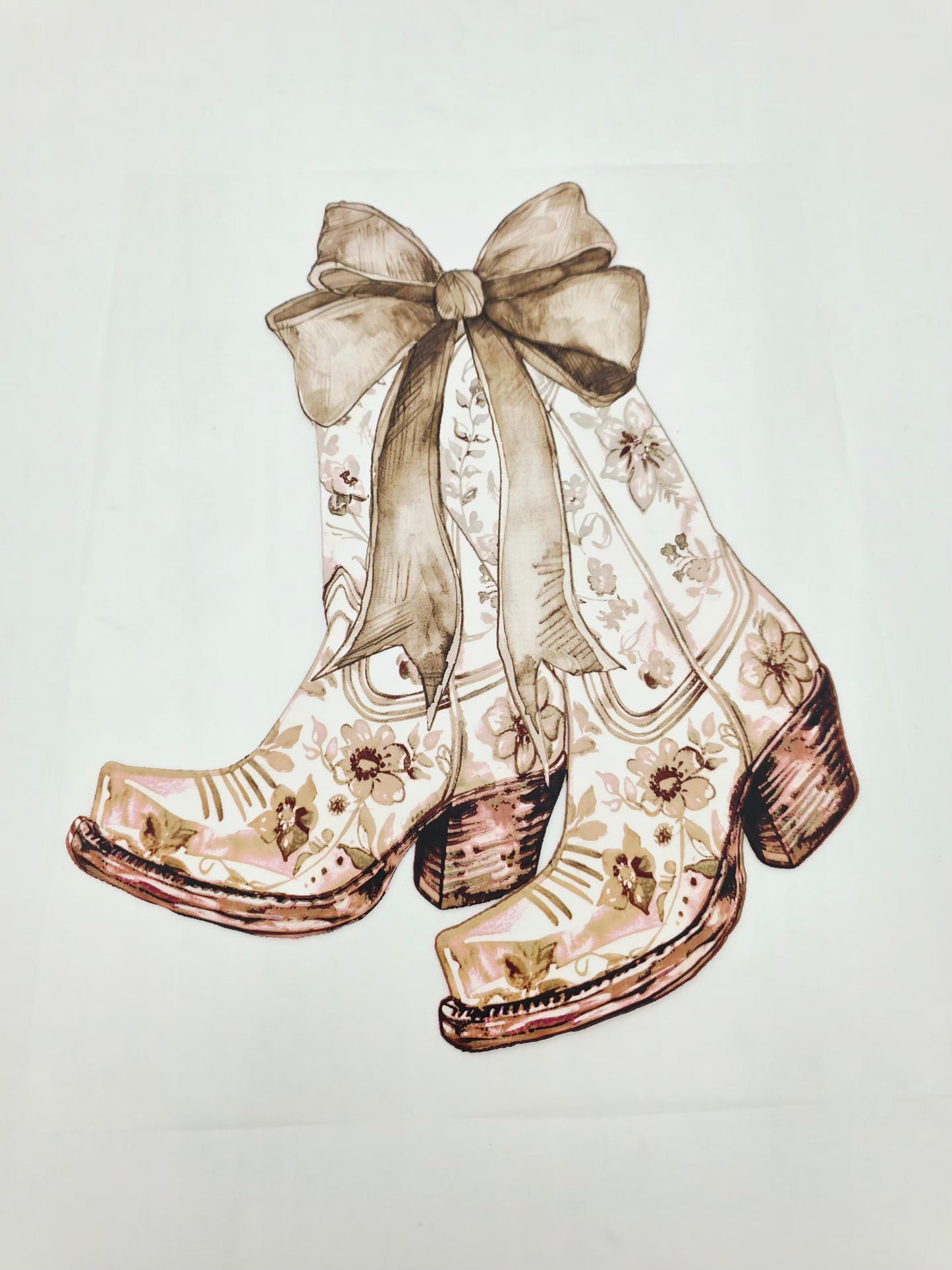 Brown bow boots shirt design