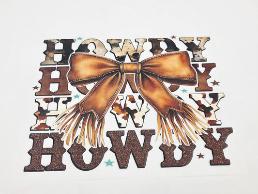 Howdy bow shirt design