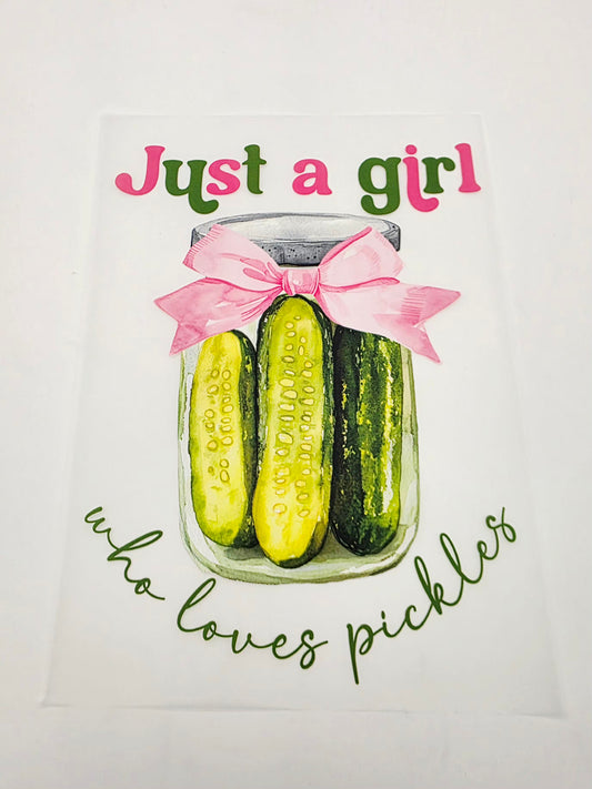 Just a girl who loves pickles shirt design
