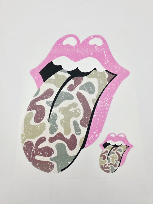 Camo lips shirt design