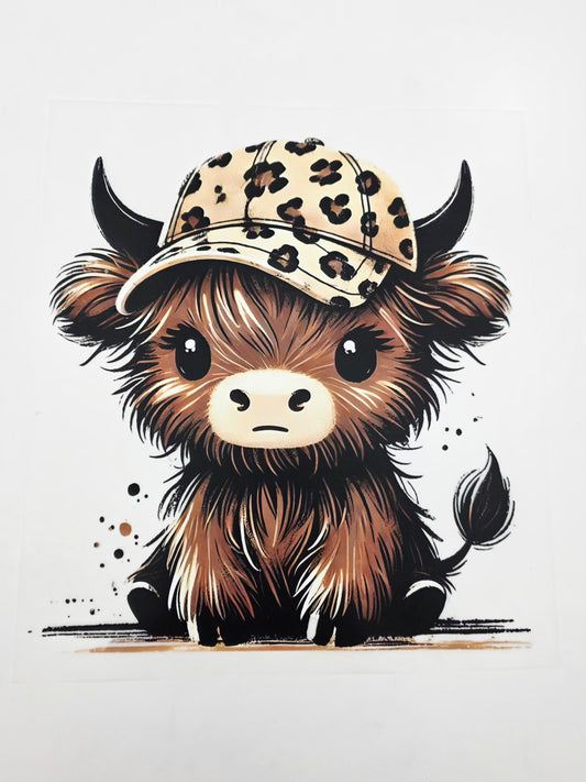 Leppard hat cow shirt design