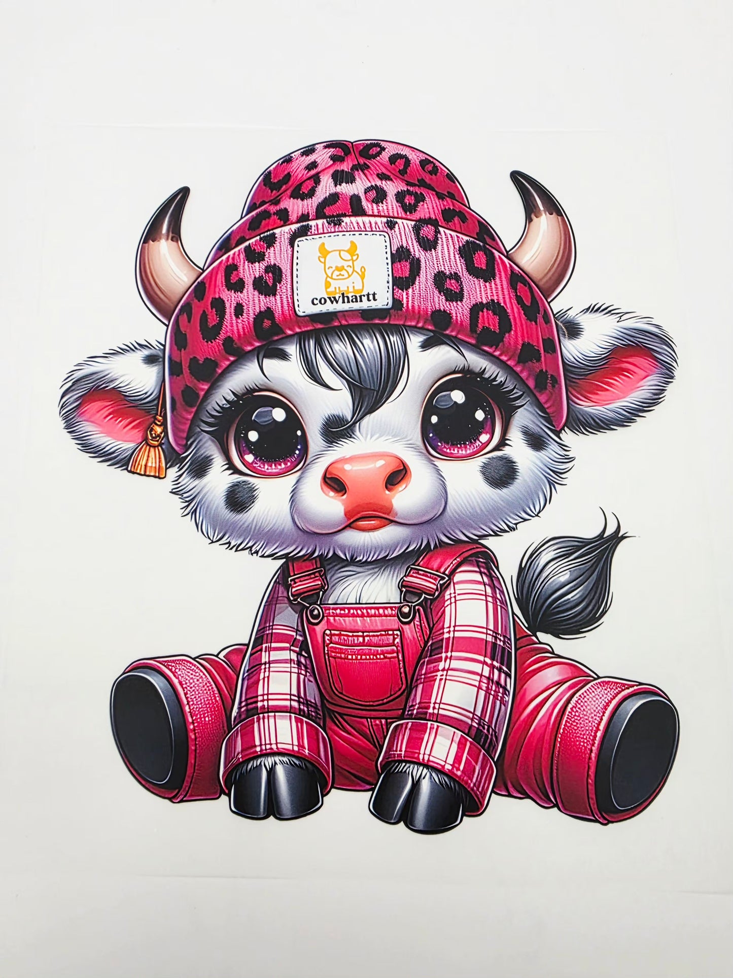 Pink cow shirt design