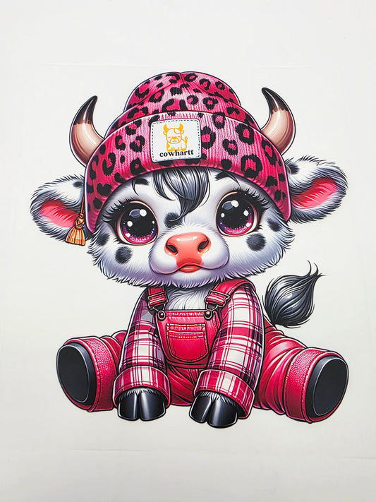 Pink cow shirt design