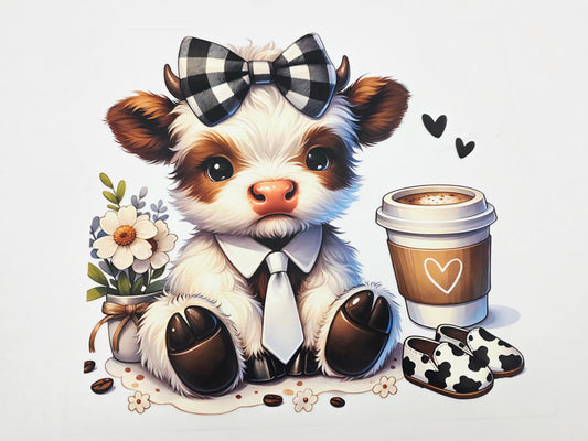 Coffee cow shirt design
