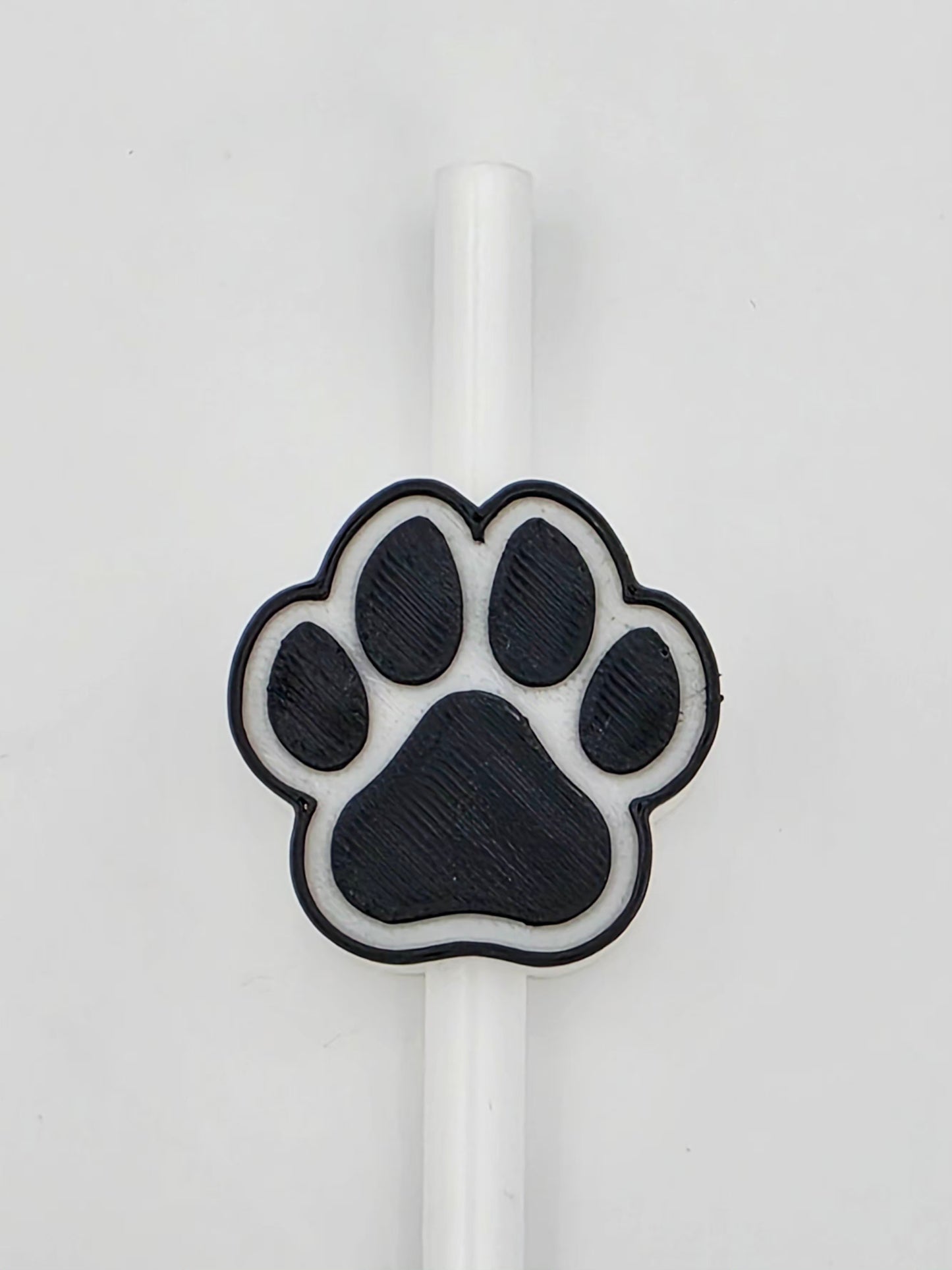 Paw print strawtopper