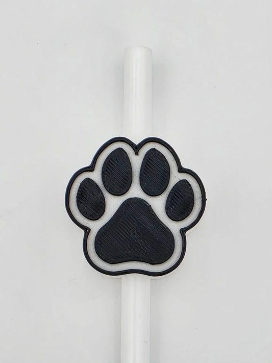 Paw print strawtopper