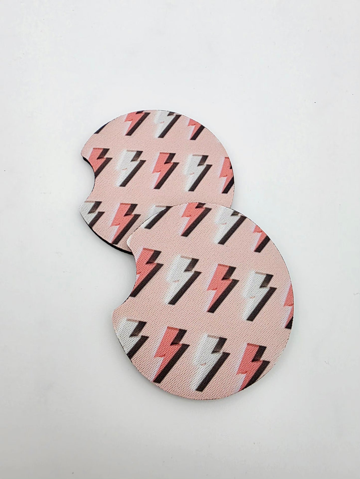 Car coasters pink lighting bult