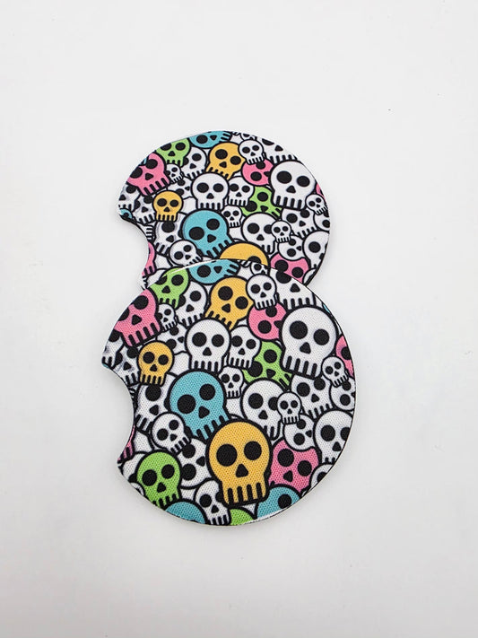 Car coasters. Skulls